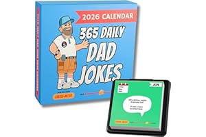 THE DAD JOKE 3000 Dad Joke Desk Calendar 2026 - Funny Gifts for Dad, Page a Day Desk Calendar with 365 Daily Dad Jokes, White Elephant Gifts, Fathers Day Dad Gifts, Gifts for Men, Stocking Stuffers, Dad Christmas Gifts