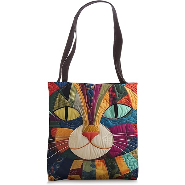 Amazon.com: Funky Cat Quilted Colorful Cat Kitten Face Quilt