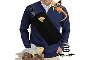 GENERIC Black Bearded Dragon Carrier Set, Reptile Carrier Kit Includes Bearded Dragon Leash, Shark Costume, Bearded Dragon Harness Vest with Costume for Small Pets Travel