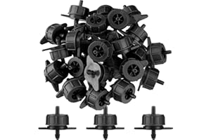 Didaey 50 Pcs Drip Irrigation Emitters Water Tubing Irrigation Tubing Pressure Compensating Dripper Emitters System Drip Tip Constant Flow Heads Parts for Garden Watering Dripper (1 GPH)