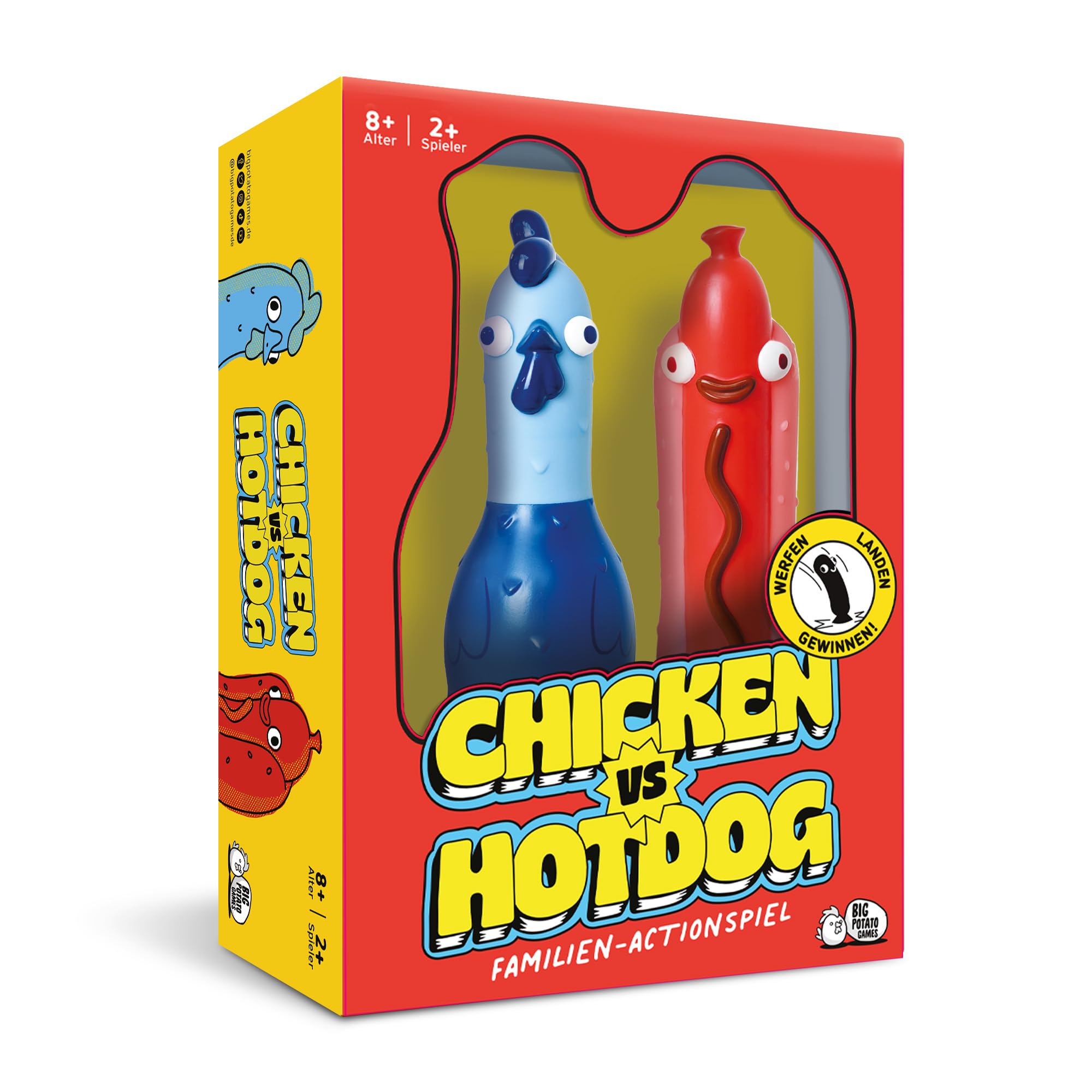 Big Potato Chicken vs Hotdog – Das ultimative Chaotische Partyspiel | Flipping-Fun Partyspiel für Familien & Spieleabende | Bonusinhalt inklusive!
