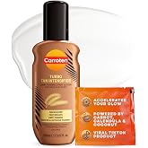 Carroten Turbo Tan Intensifier, Tanning Primer, 5 oz + Wipe | Fast Long-lasting Results, Deep Tanning Spray Lotion for Face &amp; Body, Quick-Drying, Lightweight Hydration, Made in Greece