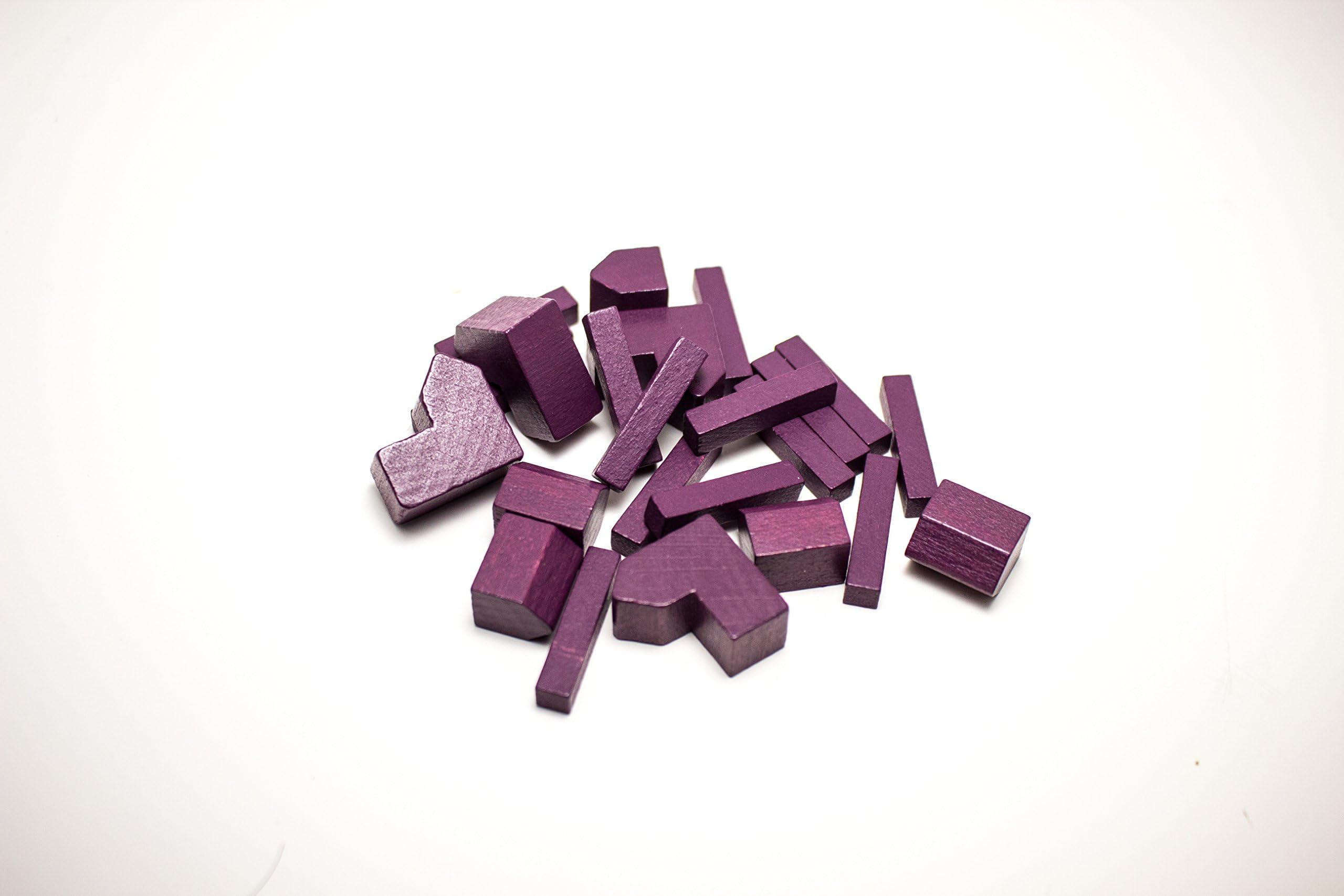 YorksGamePieces Purple Wood Replacement Pieces for Settlers of Catan