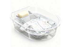 VEMJO All-in-One Plastic Washboard Basin - Washboard for Hand Washing Clothes & Lavadero para Lavar Ropa a Mano, Ideal for Small Delicates & Efficient Laundry