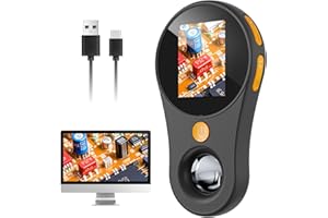 SKYBASIC Macro Handheld Digital Microscope Fixed Focus, SKYBASIC 2" IPS Screen 500X Mini Microscope Camera Magnifying Glass, 