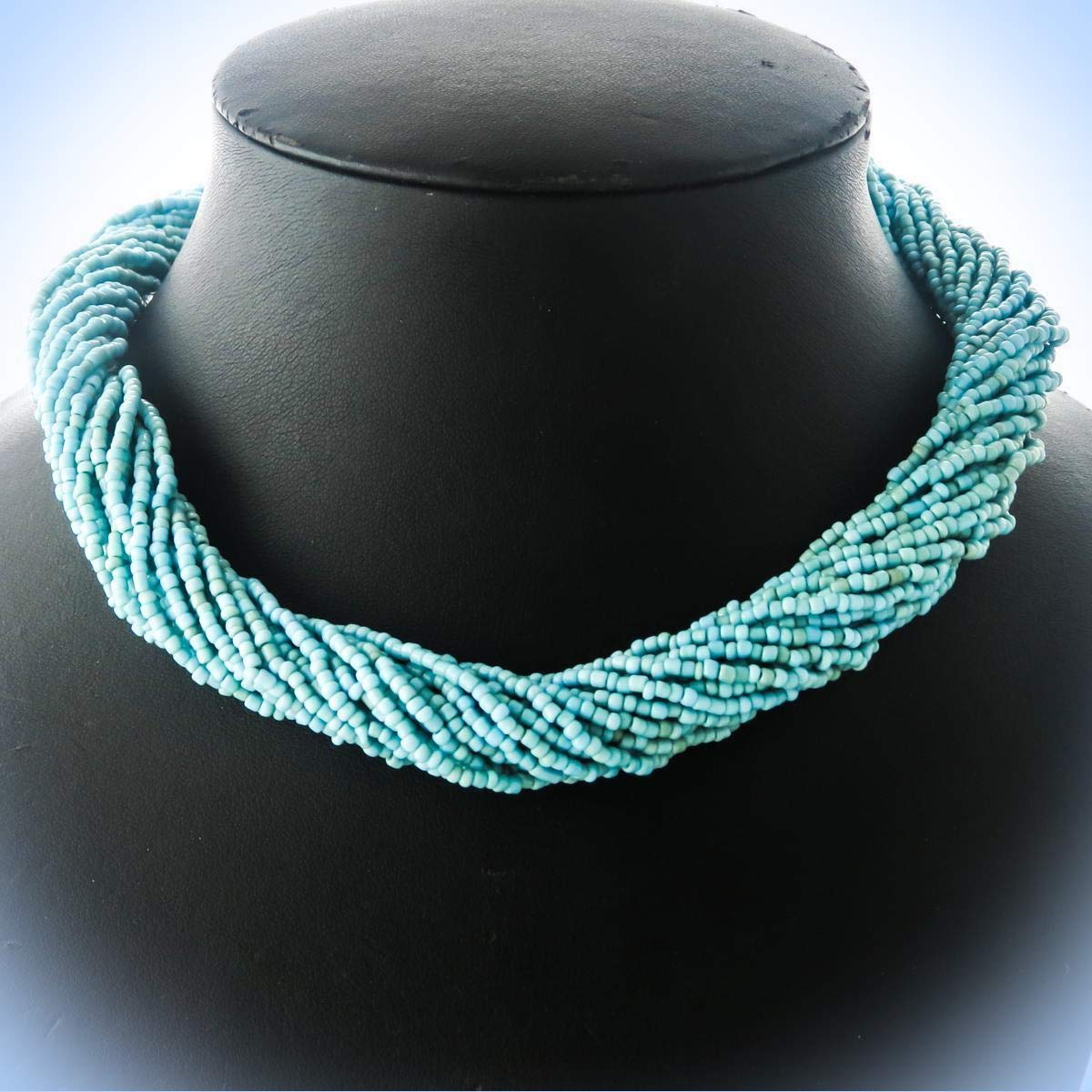 Amazon Com Luscious 30 Strands 21 Necklace Turquoise Beads