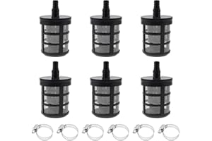 PNXKTXO 6 Pcs 3/8 to 1/2 inch Stainless Steel Water Filter Household Hose Filters Garden Hose Strainer for Water Pumps, Sediment Filter