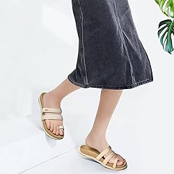 KuaiLu Womens Slides Sandals With Arch Support