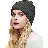 ROYBENS Womens Satin Lined Beanie for Men Wool Knit Cuffed Warm Winter Hats Fisherman Beanies Women Soft Skull Cap Unisex