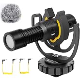 Deity V-Mic D4 Mini Supercardioid On-Camera Mic for DSLR &amp; Vlog | 20mph Wind Rating,Plug-in Power,TRS/TRRS Cables,Dual-track input. Ideal for Podcasts,Interviews,YouTube,and vlogging.