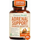 Adrenal Support Supplements with Ashwagandha Rhodiola Holy Basil &ndash; Adaptogen Complex &ndash; Cortisol Manager &amp; Stress Support &ndash; Enhanced Absorption with BioPerine &ndash; 60 Capsules, 2 Months Supply