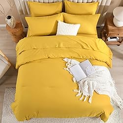 Litanika Comforter King Size Set Mustard Yellow - 7