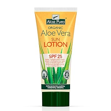 organic aloe vera sun lotion