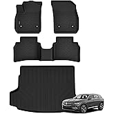 Auxko All Weather Floor Mats Cargo Mat Fit for Buick Envision 2021-2025 2026 TPE Liners Accessories All Season Guard Odorless Anti-Slip Floor Mats Cargo Mat Black