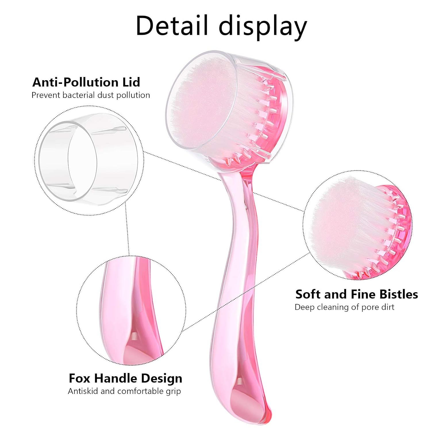6 Pieces Facial Lips Cleansing Brush Set 2 Pieces Soft Silicone Face Scrubbers 2 Pieces Lips Scrub Silicone Exfoliating Brush 2 Pieces Facial Soft Bristle Exfoliator Cleaner Brush for Makeup Skincare: Beauty
