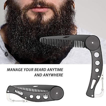 Liqiqi Bartkamm Klappbar Faltender Bart Kamm Haarglatter Anti
