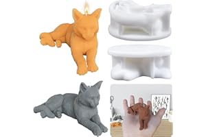 EVERELAM Cat Silicone Mold for Resin Casting, Candle Making, Cake Decorating, Craft Supplies