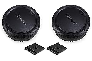 PROFEZZION 2 Pack X Mount Body Cap Cover & Rear Lens Cap for Fuji Fujifilm X-T5 X-T4 X-T3 X-T2 X-S20 X-S10 X-T50 X-T30 X-T20 X-T200 X-H1 X-H2 X-H2S X-PRO3 PRO2 X-E4 X-E3 & More Fujifilm X Mount Camera & Lens