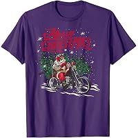 Santa on a Motorcycle Guardian toy run n toy drive 2016 Gray L t shirt | UK