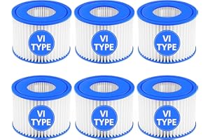 SORSWEET Hot Tub Filter Cartridge Size VI Compatible with Lay-Z-Spa, Coleman SaluSpa 90352E 58323, 6 Pack