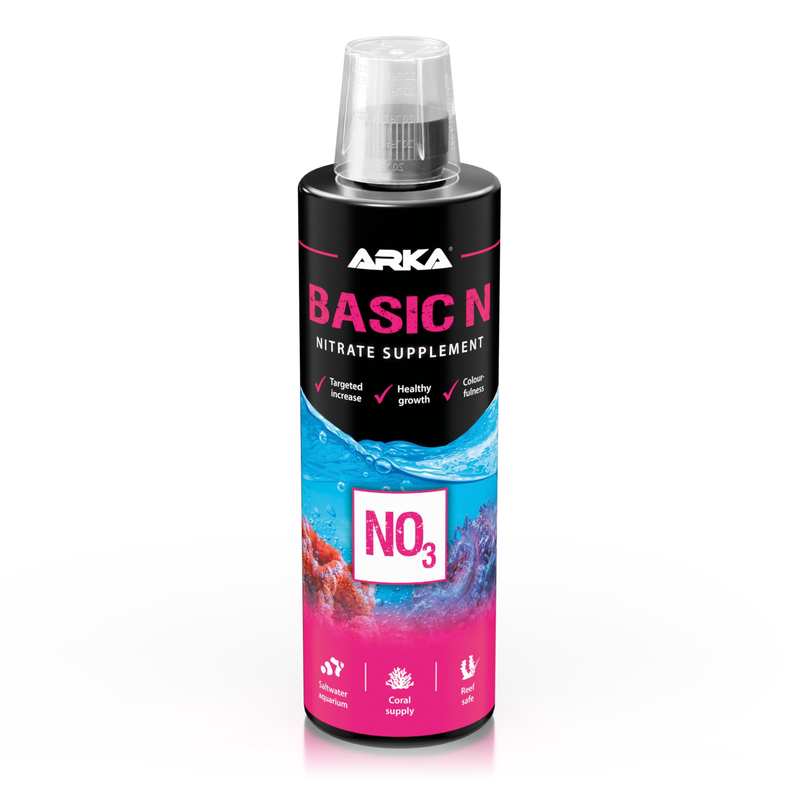 ARKA - Basic N - Nitrate Increase Effectively & Safely Increases NO3 Value in Any Saltwater & Freshwater Aquarium, 16 oz