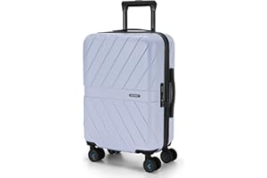 BAGSMART Carry On Luggage 22x14x9 Airline Approved, 20 Inch Lightweight Carry On Suitcase, Hard Shell Luggage with Spinner Wheels, 20 Inch Rolling Suitcases, Purple