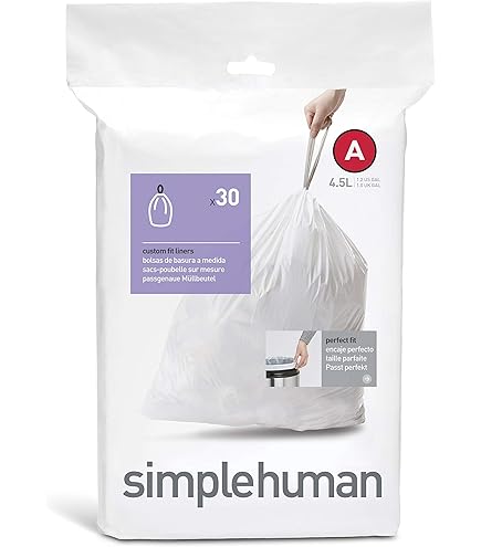Amazon.com: simplehuman Code A Custom Fit Drawstring Trash Bags in