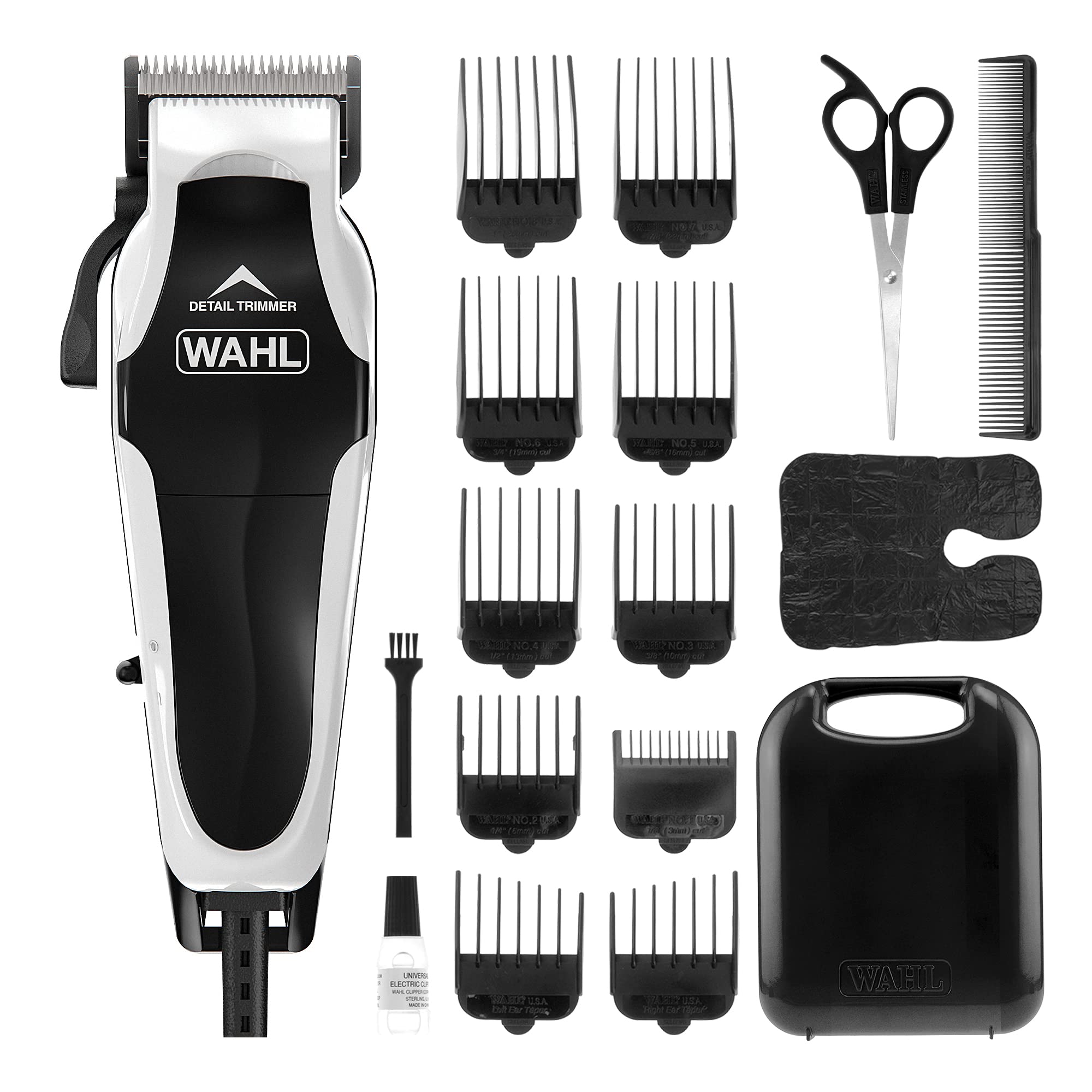 WAHL Clip N Trim II Hair Clipper, Integrated Hair Trimmer, Head Shaver, Men's Hair Clippers with Trimmer, Stubble, Male, White