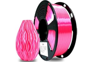XZN Silk PLA Filament 1.75mm Magenta, Shiny Silk Pink 3D Printer Filament 1kg (2.2lbs), Reduced Stringing, Dimensional Accuracy +/-0.02mm, Enhanced Toughness, Neatly Wound, Vacuum Packed, DIY Décor