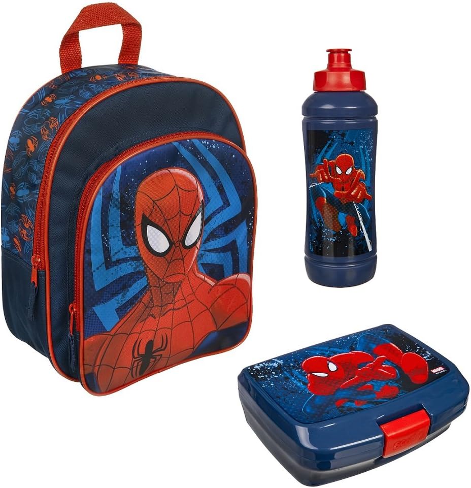 Spiegelburg Felix Backpack Set 3 Parts 30320 11216 with Sandwich Box and Water Bottle Aluminium Bistro 11239