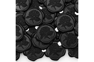 Andotopee Lot de 50 autocollants en cire d'hortensia, autocollants pré-fabriqués à partir de véritable cire à cacheter, parfa