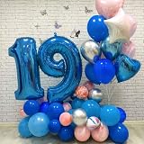 Jonami Balloon 6th Birthday Blue XXL 40” Foil Balloon Flys with Helium view 4