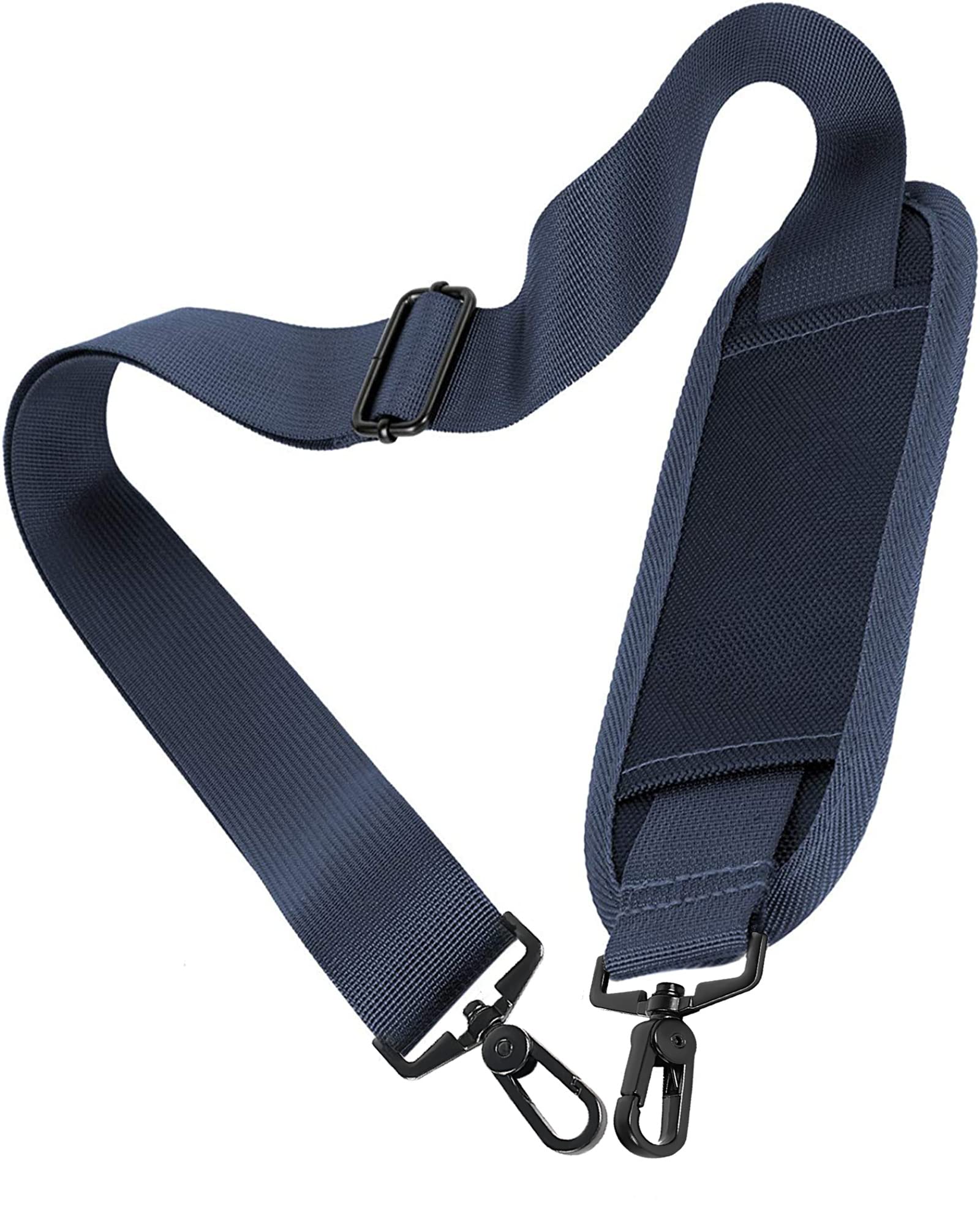 Taygeer Padded Shoulder Strap, Adjustable Strap Replacement for Laptop Case Duffle Bag Garment Bag Messenger Bag Briefcase, Premium Nylon Crossbody Belt for Carrying with Hook Clip,Blue