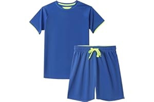 DANI CHINS DaniChins Boys Loose Athletic Short-Sleeve Shirt and Active Mesh Shorts Set