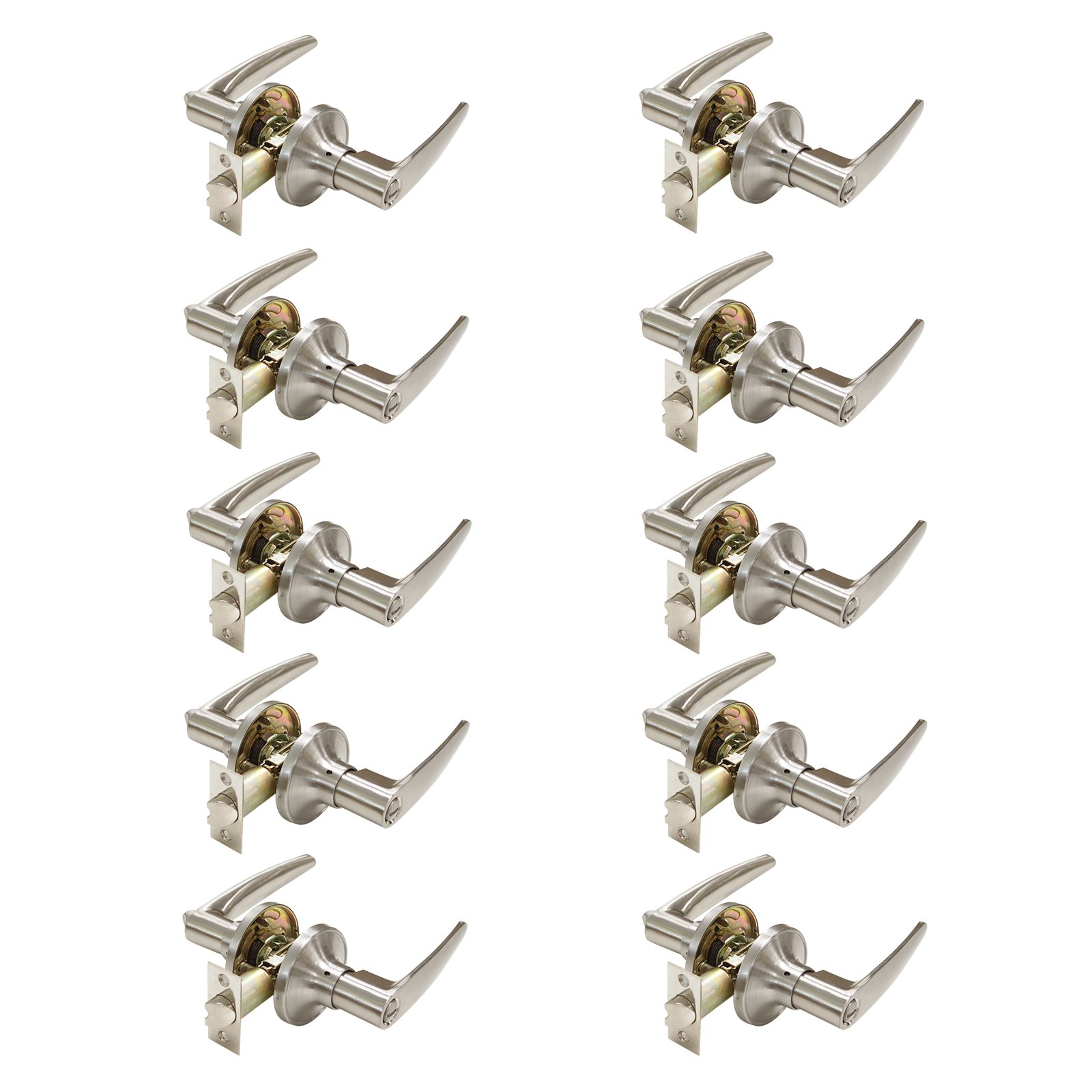 10 Pack Privacy Door Locks Storage Room Bathroom Keyless Door Lockset