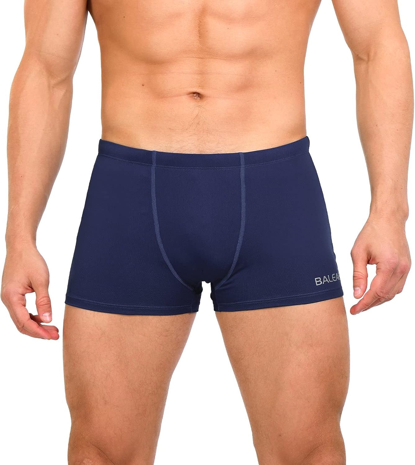 BALEAF Men's Athletic Swim Jammers PBT Durable Square Leg Briefs Training Swimsuit: Clothing