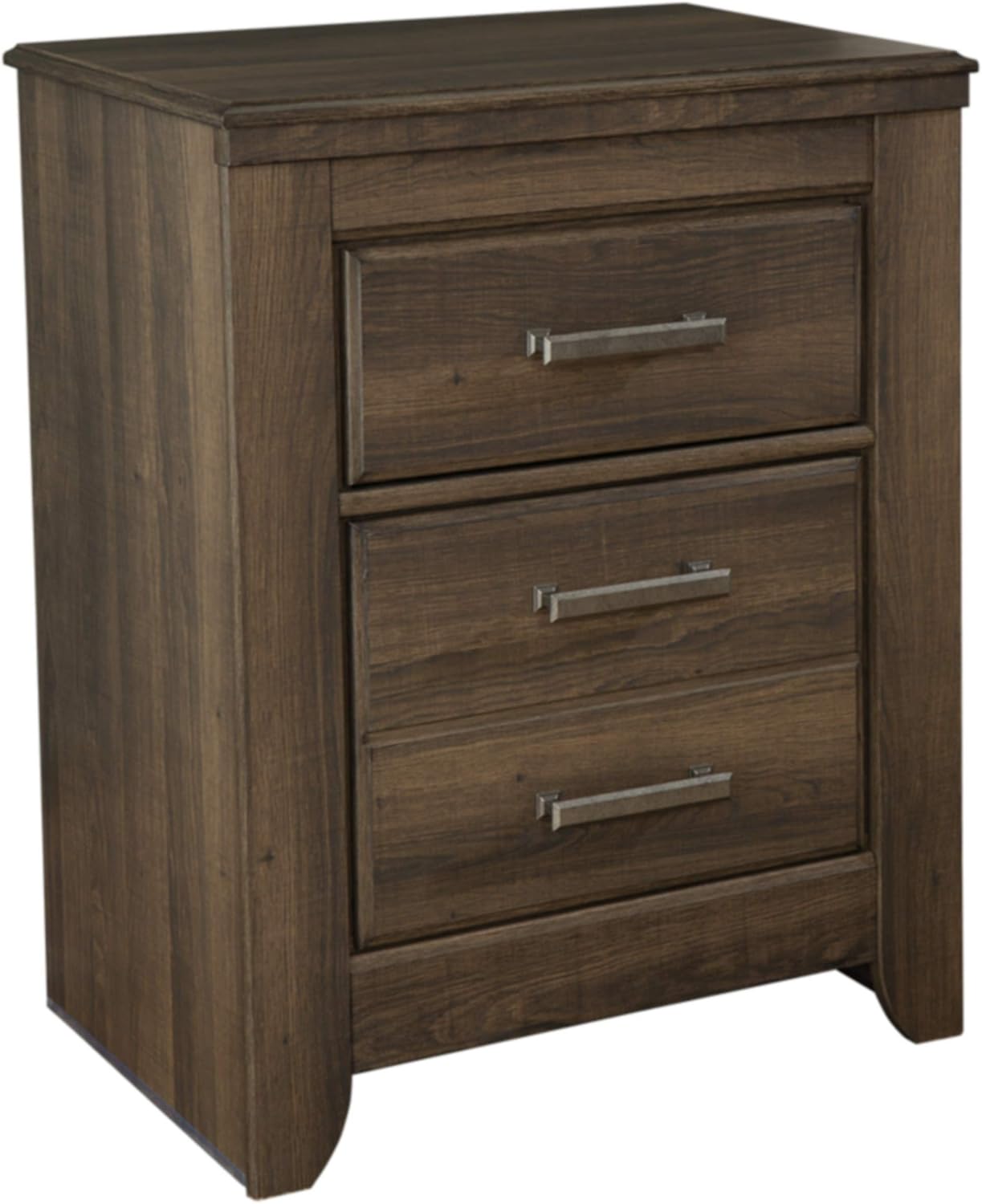 Ashley Furniture Signature Design - Juararo Nightstand - 2 Drawer - Rectangular - Dark Brown: Furniture & Decor