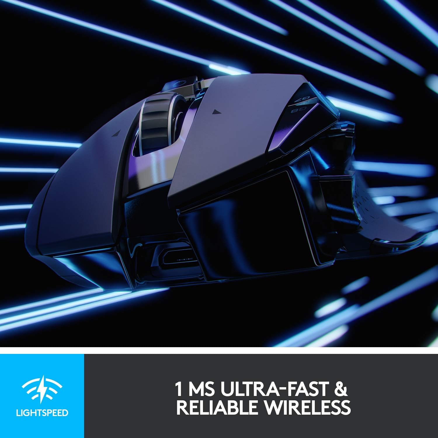 Logitech G502 LIGHTSPEED Wireless Gaming Mouse, HERO 16K Sensor, 16,000 DPI, RGB, Adjustable Weights, 11 Programmable Buttons - Image 3