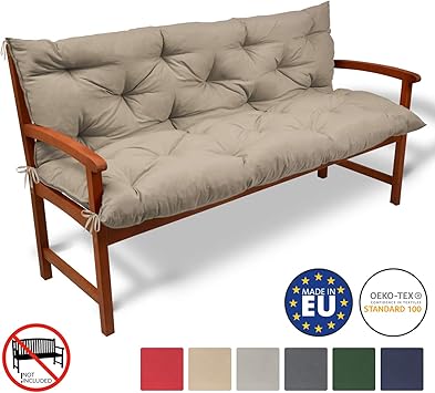 Beautissu Flair Br Bankauflage 100x50x50cm Auflagen Gartenbank Kissen Bank Auflage Sitzpolster Gartenmobel Ruckenkissen Mit Oeko Tex Sitzauflage Natur Amazon De Kuche Haushalt
