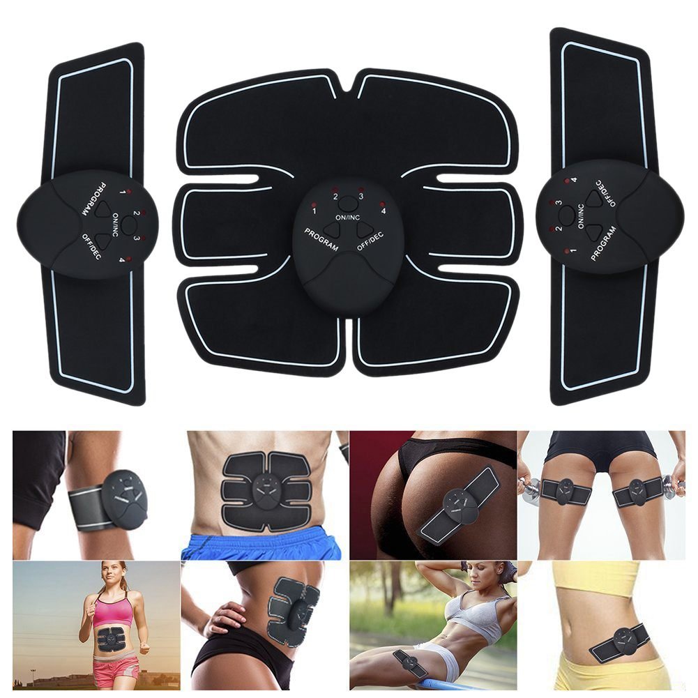wivarra Elettrostimolatore Muscolare Trainer EMS Tonificante Cintura Addominale Muscle Toner Elettronico per Addome Gambe Braccio Vita Portatile senza Fili 10 Intensità