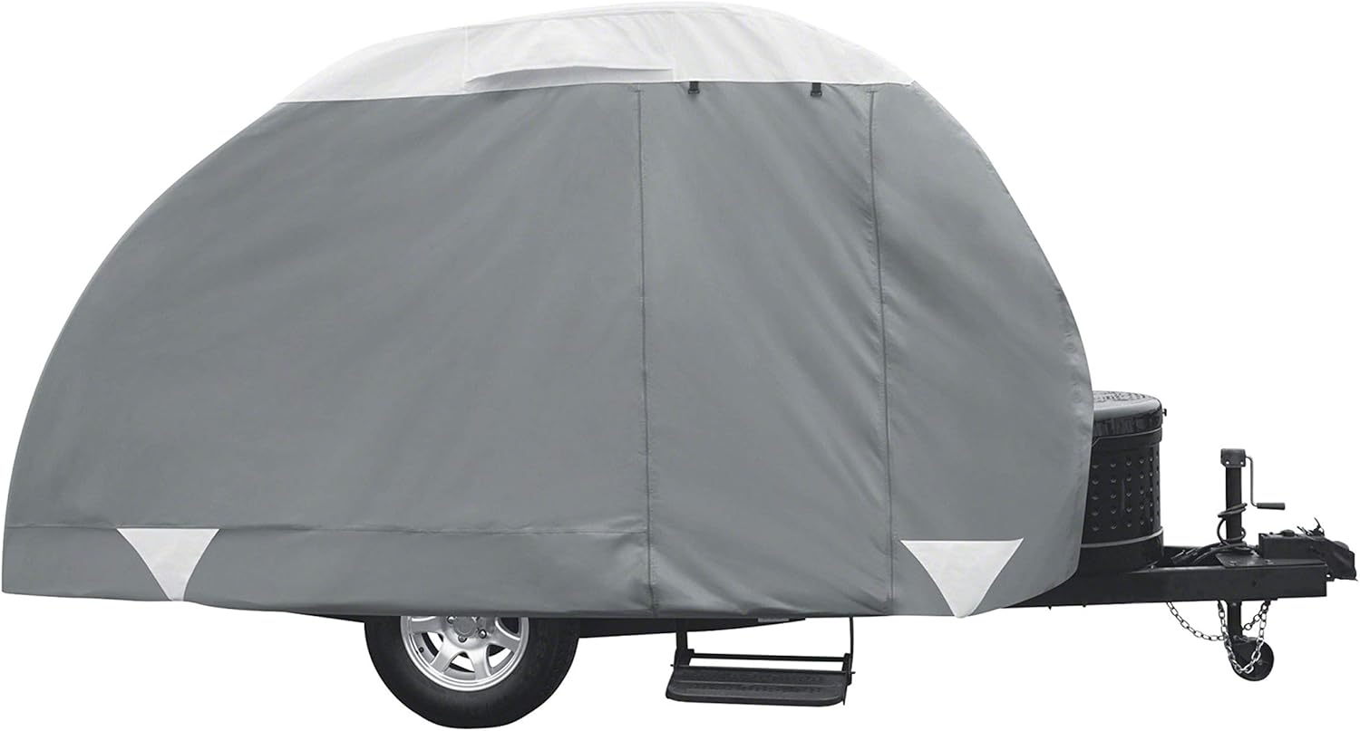 Classic Accessories PolyPro III Teardrop Camping Trailer Cover, Up To