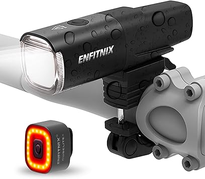 Amazon Enfitnix 自転車用ヘッドライト 800ルーメン テールライト付き 自転車ライト ロードバイクライト 軽量 自動点灯 リアライト Usb充電式 オートライト高輝度led 長時間持続 ブレーキ感応 Ipx6防水 安全 夜間走行 Navi800 Cubelite Xoss ライト リフレクター