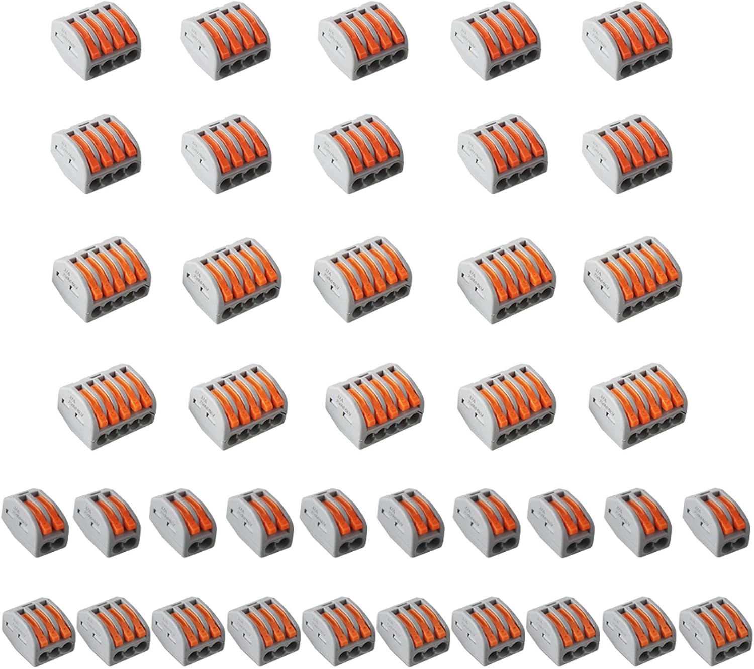 CESFONJER Lever-Nut Assorted Connector, 4 Hole Bilateral Pressure Bar - View #3