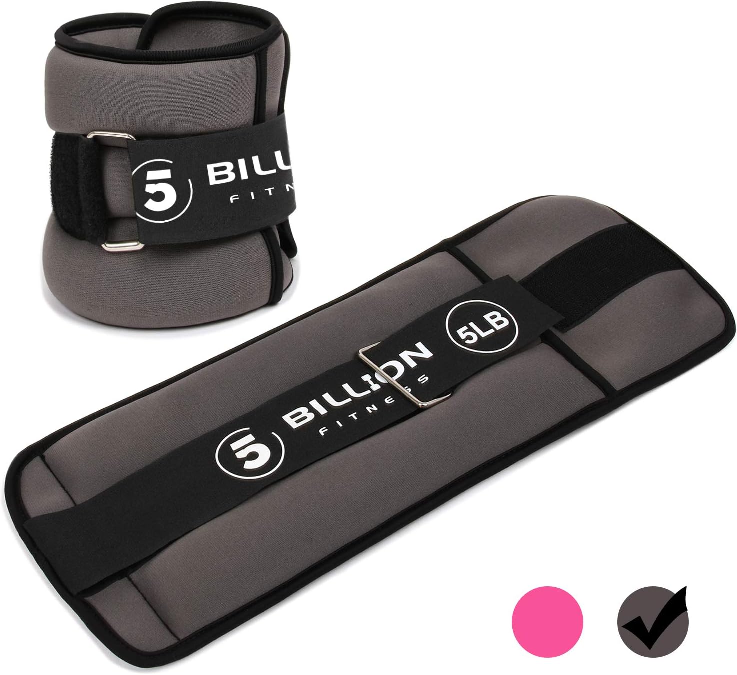 5BILLION Soft Walking Ankle Weights - Workout for Leg Exercises, Weight Training, Walking, Running, Home Gym & Outdoor Workout