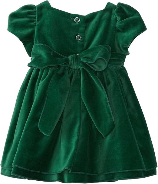 green baby dress