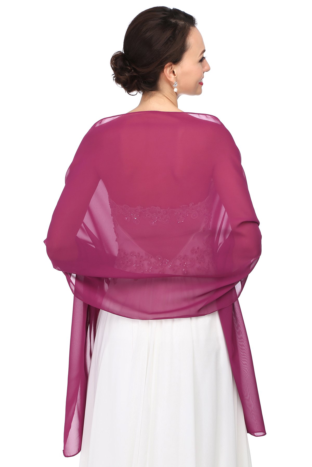 Automan Chiffon Bridal Evening Scarves Wraps Shawls for Bridesmaid Prom Wedding Automan Chiffon Bridal Evening Scarves Wraps Shawls for Bridesmaid Prom Wedding