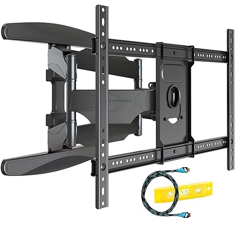 Invision TV Wandhalterung - Ultrastarker Doppelarm - Schwenkbar Neigbar für 94 - 178 cm (37 - 70 Zoll) - Halterung für LED LC