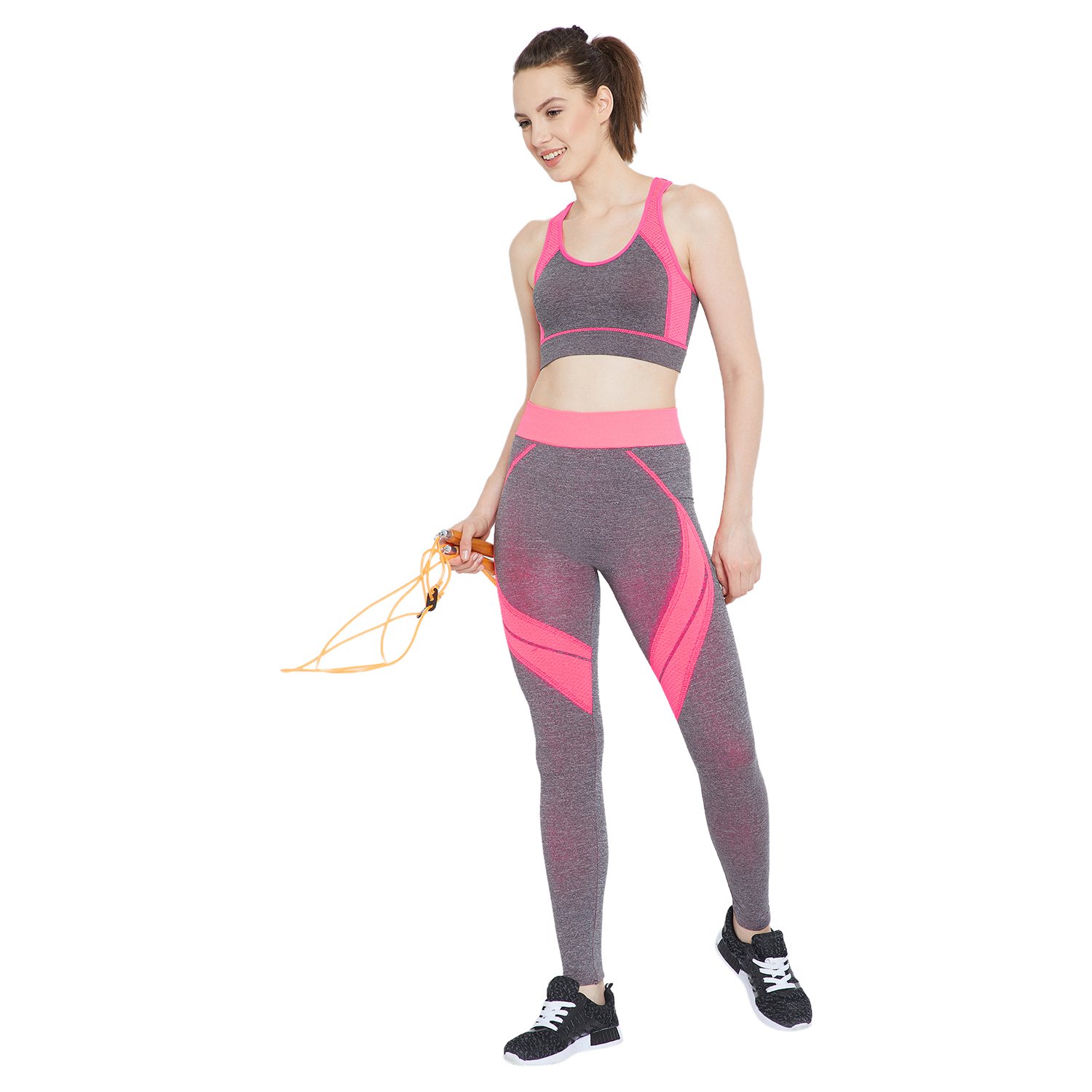 camey women's cotton pink sport set - 2 pcs (free size)