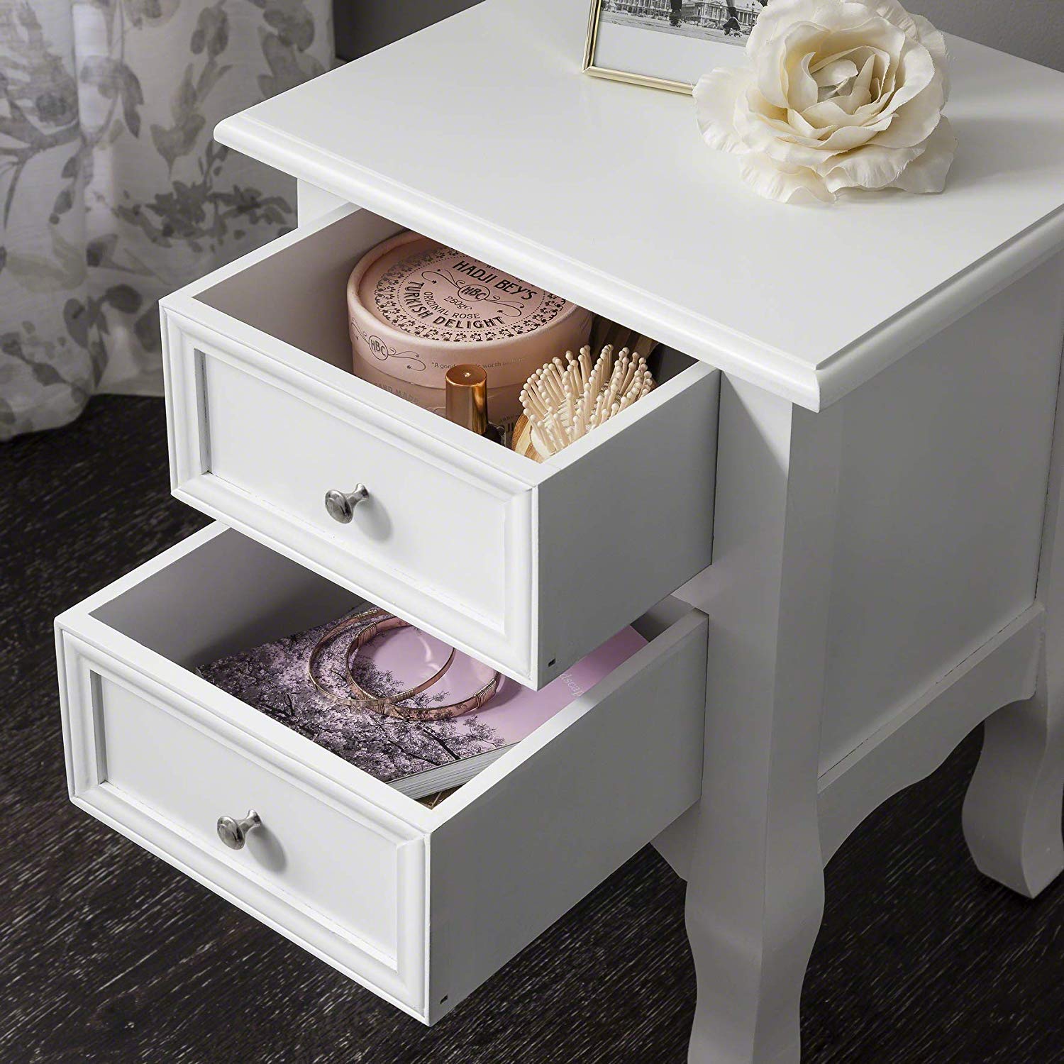 Laura James Sevenoaks Agtc008 Double Set Of Two Bedside Tables Nightstands Home Kitchen Furniture