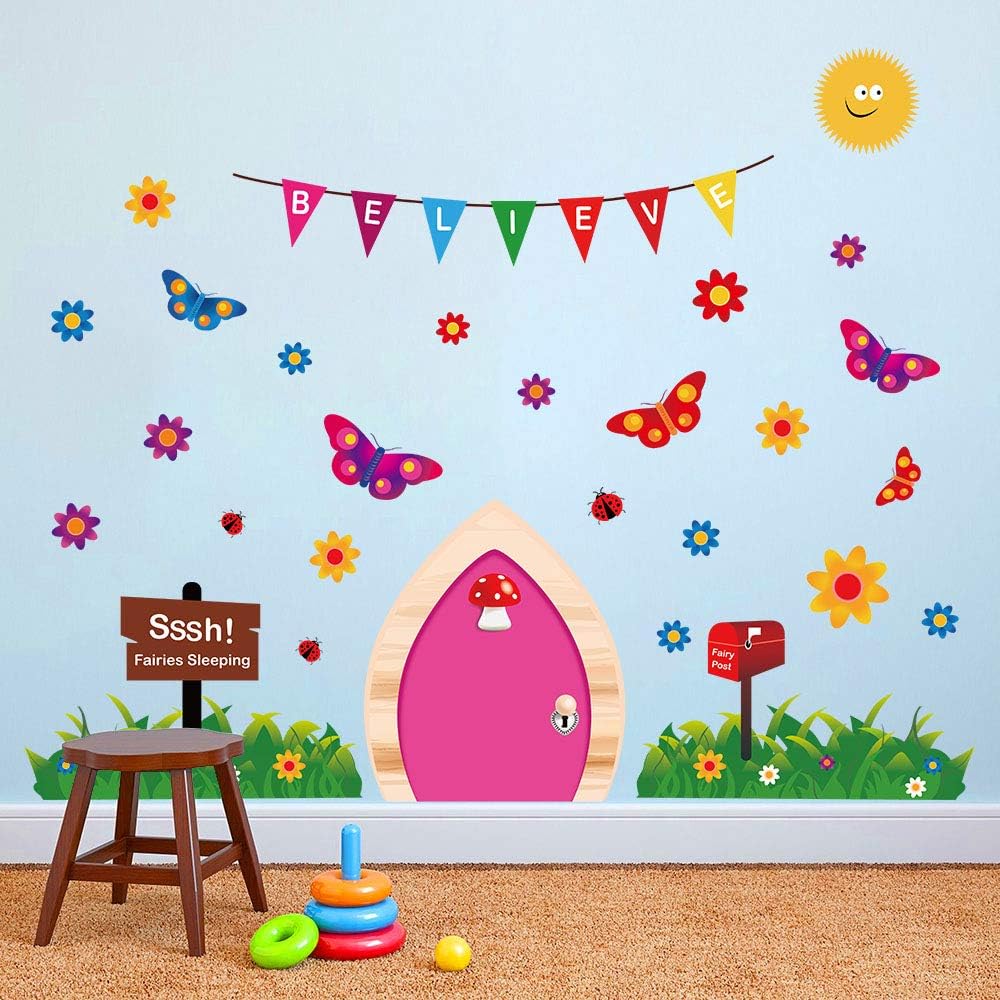 Best fairy garden wall mural